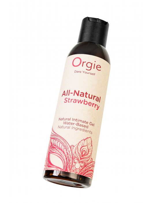 Интимный гель на водной основе All-Natural Strawberry с ароматом клубники - 150 мл. - ORGIE - купить с доставкой в Мытищах