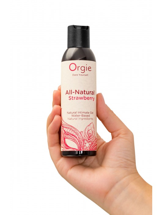 Интимный гель на водной основе All-Natural Strawberry с ароматом клубники - 150 мл. - ORGIE - купить с доставкой в Мытищах