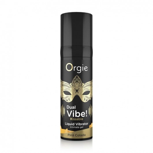 Съедобный гель Dual Vibe Pina Colada с эффектом вибрации и вкусом коктейля пина колада - 15 мл. - ORGIE - купить с доставкой в Мытищах
