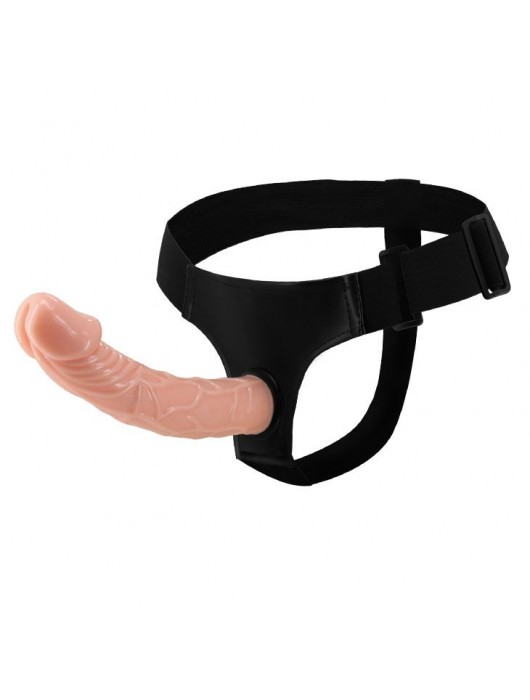 Гладкий фаллоимитатор с крупной головкой на ремешках - 19,7 см. - Baile - купить с доставкой в Мытищах