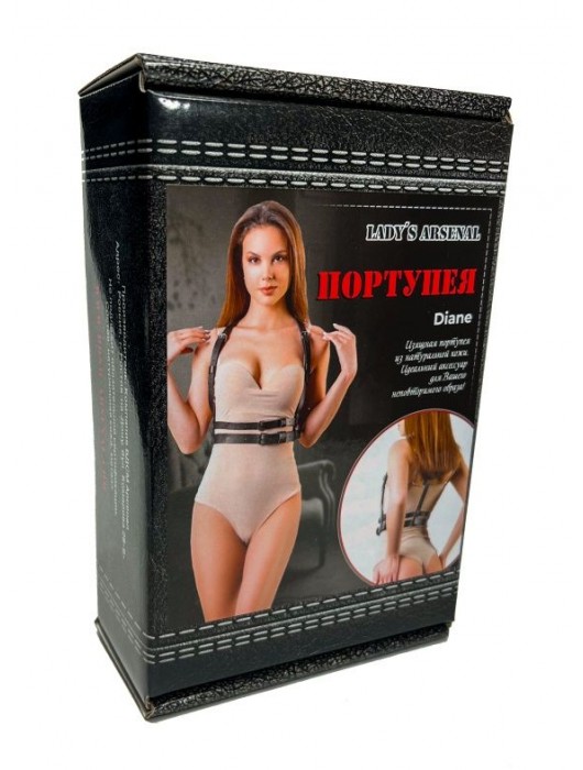 Изящная портупея из натуральной кожи Diane - БДСМ Арсенал - купить с доставкой в Мытищах