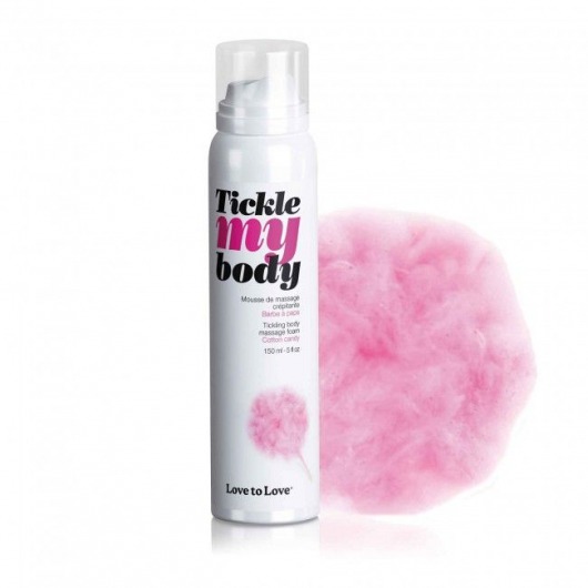 Массажная хрустящая пенка Tickle My Body Cotton Candy с ароматом сладкой ваты - 150 мл. - Love to Love - купить с доставкой в Мытищах