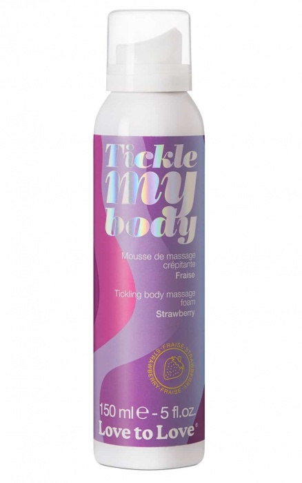 Массажная хрустящая пенка Tickle My Body Strawberry с ароматом клубники - 150 мл. - Love to Love - купить с доставкой в Мытищах