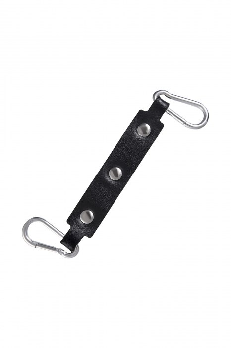 Черные кожаные однослойные оковы с контрастной строчкой - Pecado - купить с доставкой в Мытищах