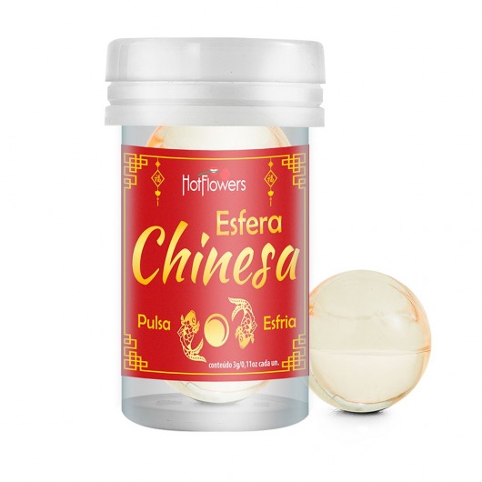 Интимный гель Chinesa Esfera с охлаждающе-пульсирующим эффектом (2 шарика по 3 гр.) - HotFlowers - купить с доставкой в Мытищах