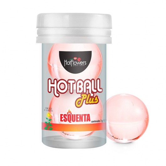 Лубрикант на масляной основе Hot Ball Plus с разогревающим эффектом (2 шарика по 3 гр.) - HotFlowers - купить с доставкой в Мытищах