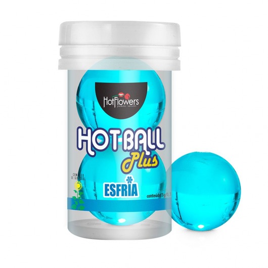 Лубрикант на масляной основе Hot Ball Plus с охлаждающим эффектом (2 шарика по 3 гр.) - HotFlowers - купить с доставкой в Мытищах