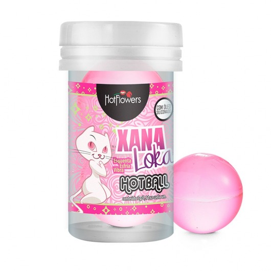 Лубрикант на силиконовой основе с эффектом вибрации Xana Loka Hot Ball (2 шарика по 3 гр.) - HotFlowers - купить с доставкой в Мытищах