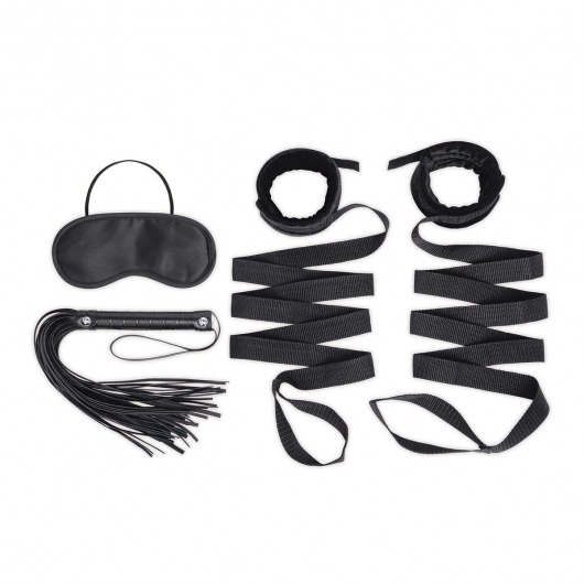 Эротический набор 4PC Bondage Bed Strap   Flogger Kit - Lux Fetish - купить с доставкой в Мытищах