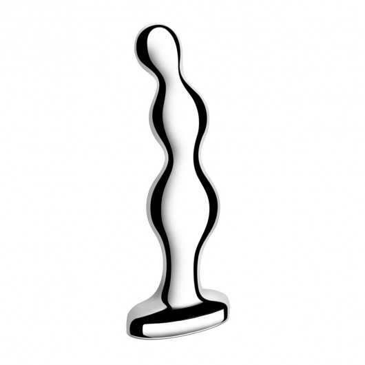 Стальной анальный фаллоимитатор для простаты Stainless Steel Anal Beads - 13 см. - b-Vibe - в Мытищах купить с доставкой