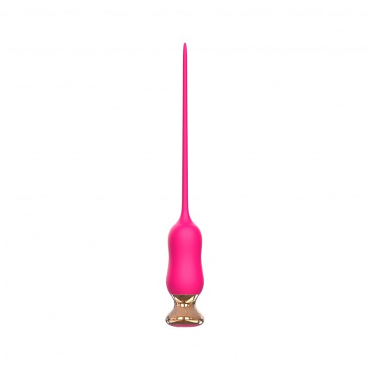 Розовый тонкий стимулятор Nipple Vibrator - 23 см. - I-MOON - купить с доставкой в Мытищах