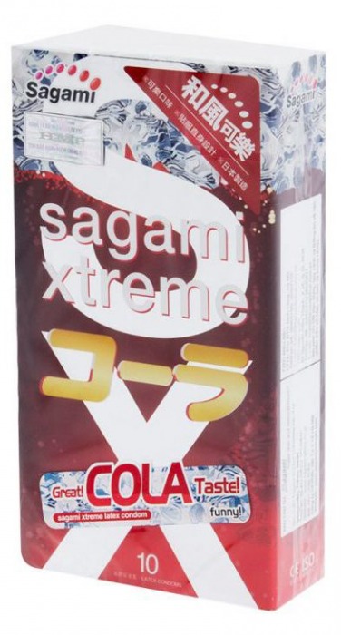 Ароматизированные презервативы Sagami Xtreme COLA - 10 шт. - Sagami - купить с доставкой в Мытищах