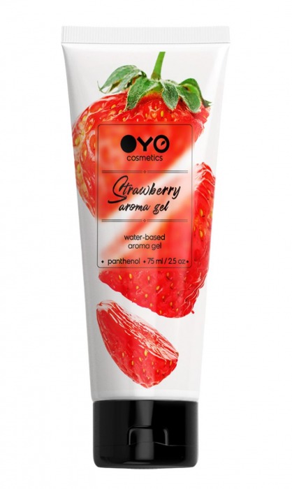 Лубрикант на водной основе OYO Aroma Gel Strawberry с ароматом клубники - 75 мл. - OYO - купить с доставкой в Мытищах