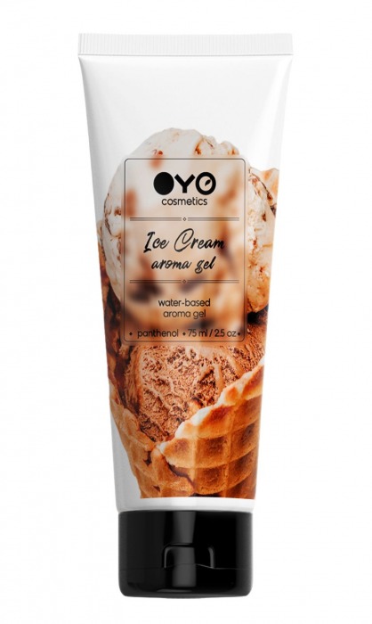 Лубрикант на водной основе OYO Aroma Gel Ice Cream с ароматом пломбира - 75 мл. - OYO - купить с доставкой в Мытищах