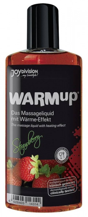 Разогревающее масло WARMup Strawberry - 150 мл. - Joy Division - купить с доставкой в Мытищах