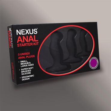Набор из 3 массажеров простаты чёрного цвета NEXUS ANAL STARTER KIT - Nexus Range - в Мытищах купить с доставкой