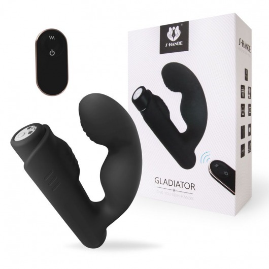 Черный вибромассажер Gladiator - 10,7 см. - S-HANDE - в Мытищах купить с доставкой
