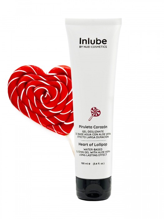 Смазка на водной основе Nuei Inlube Lollipop с алоэ вера и ароматом леденцов - 100 мл. - Nuei cosmetics - купить с доставкой в Мытищах