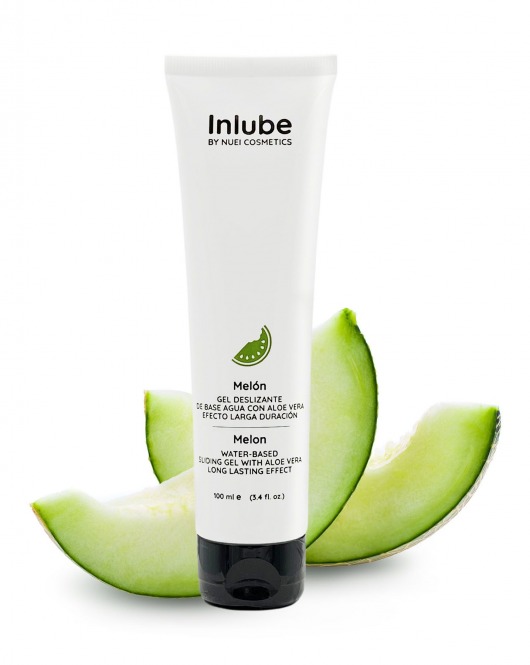 Лубрикант на водной основе Nuei Inlube с алоэ вера и ароматом дыни - 100 мл. - Nuei cosmetics - купить с доставкой в Мытищах