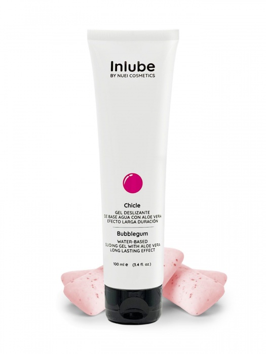 Лубрикант на водной основе Nuei Inlube с алоэ вера и ароматом бабл-гам - 100 мл. - Nuei cosmetics - купить с доставкой в Мытищах