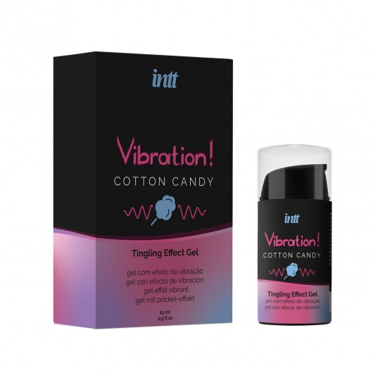 Жидкий вибратор Vibration Cotton Candy с ароматом сахарной ваты - 15 мл. - INTT - купить с доставкой в Мытищах