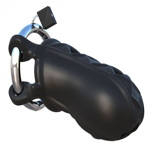 Черный замок верности Extreme Silicone Cock Blocker - Pipedream - купить с доставкой в Мытищах