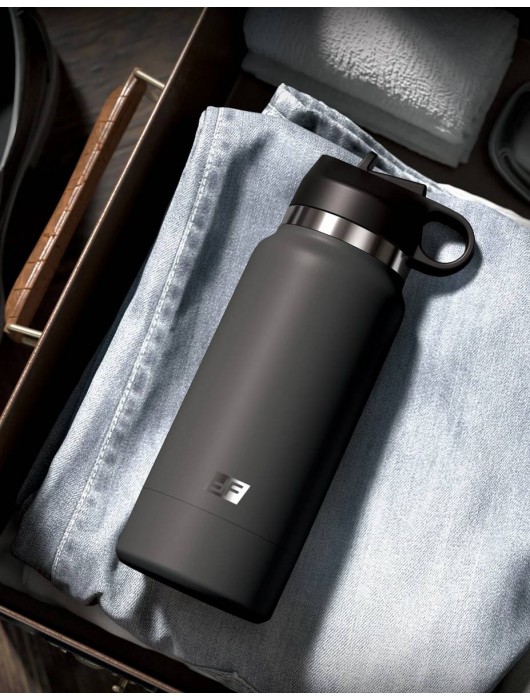 Серый мастурбатор в виде бутылки F*ck Flask - Pipedream - в Мытищах купить с доставкой