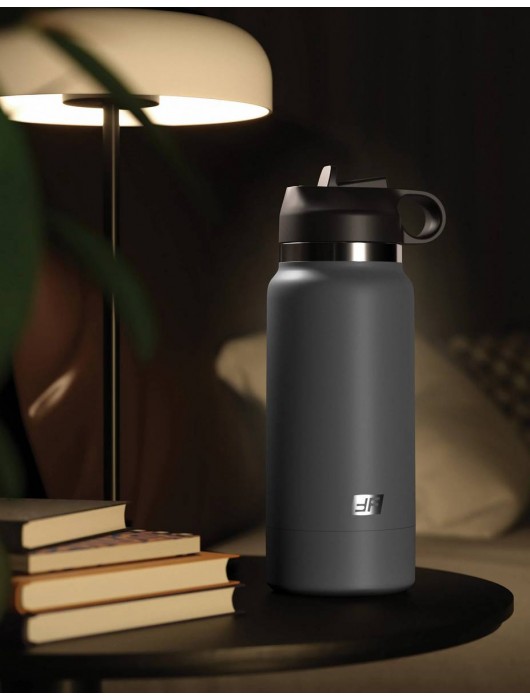 Серый мастурбатор в виде бутылки F*ck Flask - Pipedream - в Мытищах купить с доставкой