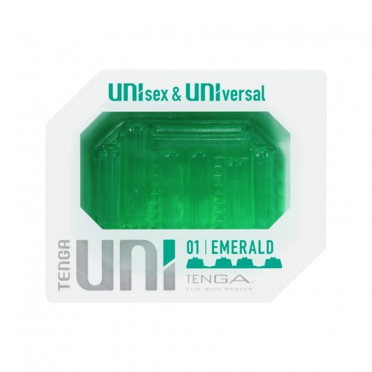 Зеленый мастурбатор-стимулятор Tenga Uni Emerald - Tenga - в Мытищах купить с доставкой