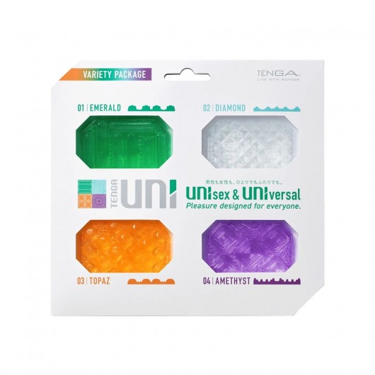 Набор из 4 мастурбаторов-стимуляторов Tenga Uni Variety Pack - Tenga - в Мытищах купить с доставкой