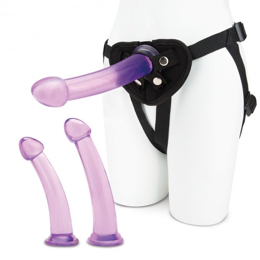 Тренировочный набор с тремя насадками Pegging Training Set - Lux Fetish - купить с доставкой в Мытищах