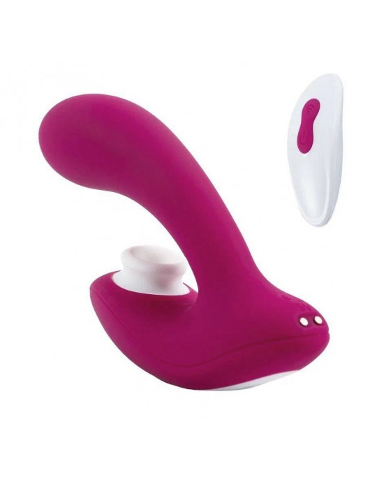Бордовый вибратор для точки G с вакуум-волновой стимуляцией клитора Venus - HOT planet