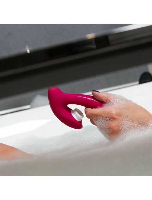 Бордовый вибратор для точки G с вакуум-волновой стимуляцией клитора Venus - HOT planet