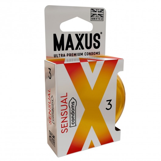 Презервативы анатомической формы Maxus Sensual - 3 шт. - Maxus - купить с доставкой в Мытищах