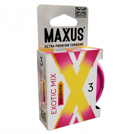 Ароматизированные презервативы Maxus Exotic Mix - 3 шт. - Maxus - купить с доставкой в Мытищах
