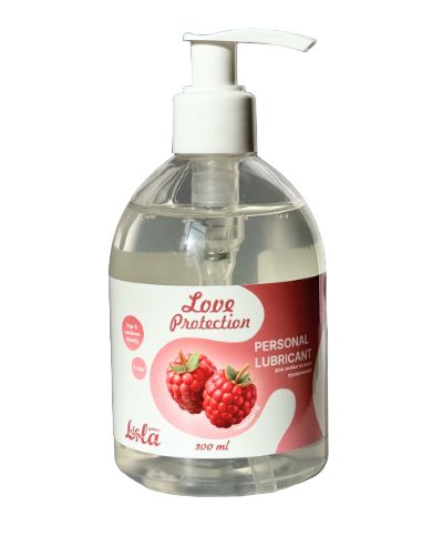 Лубрикант на водной основе Love Protection Raspberry с ароматом малины - 300 мл. - Lola Games - купить с доставкой в Мытищах