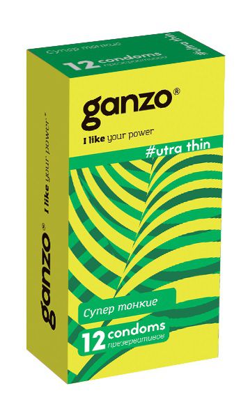 Ультратонкие презервативы Ganzo Ultra thin - 12 шт. - Ganzo - купить с доставкой в Мытищах
