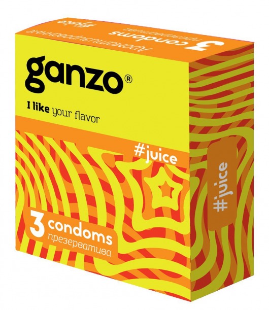 Ароматизированные презервативы Ganzo Juice - 3 шт. - Ganzo - купить с доставкой в Мытищах