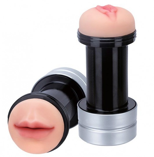 Двусторонний мастурбатор REALSTUFF 2 IN 1 HUMMER MOUTH   VAGINA - ротик и вагина - Dream Toys - в Мытищах купить с доставкой