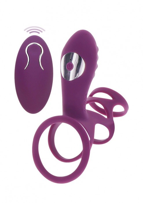 Фиолетовая эрекционная вибронасадка Halo Halo C-Ring Sleeve - Toy Joy - в Мытищах купить с доставкой