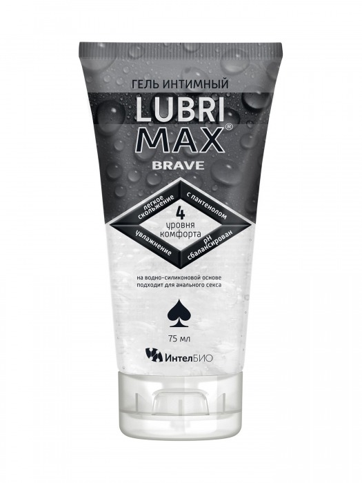 Водно-силиконовый интимный гель-смазка Lubrimax Brave - 75 мл. - ИнтелБИО - купить с доставкой в Мытищах
