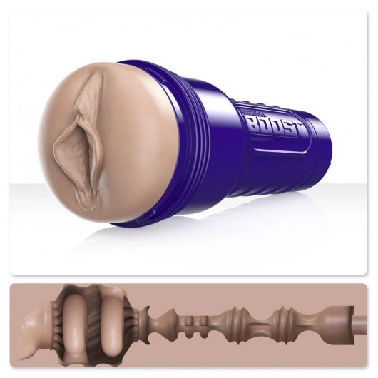 Телесный мастурбатор-вагина Fleshlight Boost Bang - Fleshlight - в Мытищах купить с доставкой