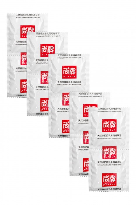 Презервативы с точками и ребрами Elasun Ribbed and Dotted - 10 шт. - Elasun - купить с доставкой в Мытищах