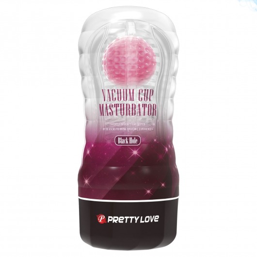 Прозрачный текстурированный мастурбатор Vacuum Cup Masturbator Black Hole - Baile - в Мытищах купить с доставкой