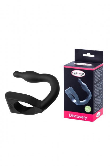 Эрекционное кольцо с вибровтулкой Discovery - MALESATION - в Мытищах купить с доставкой