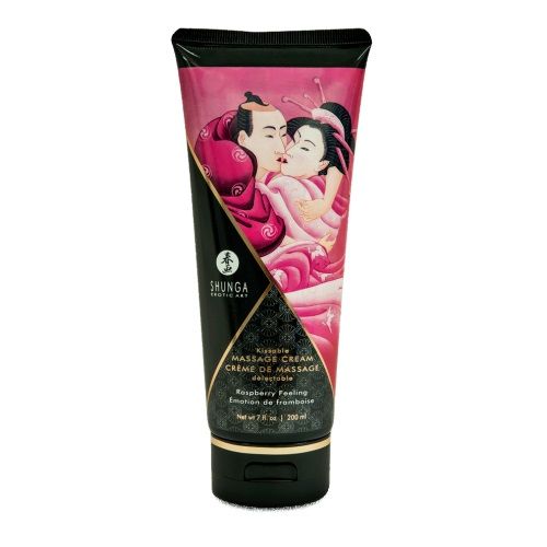 Массажный крем для тела с ароматом малины Raspberry feeling - 200 мл. - Shunga - купить с доставкой в Мытищах