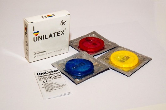 Разноцветные ароматизированные презервативы Unilatex Multifruits - 3 шт. - Unilatex - купить с доставкой в Мытищах