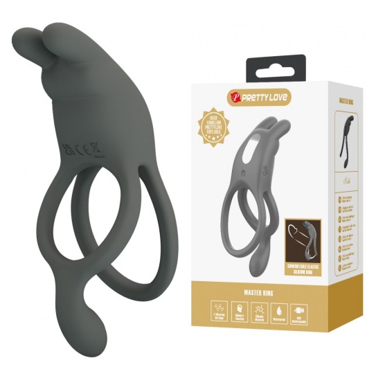 Серое эрекционное виброкольцо Dwayne - Baile - в Мытищах купить с доставкой