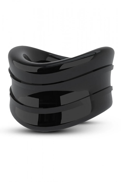 Черное эрекционное кольцо на мошонку Beef Ball Stretcher Snug - Blush Novelties - в Мытищах купить с доставкой