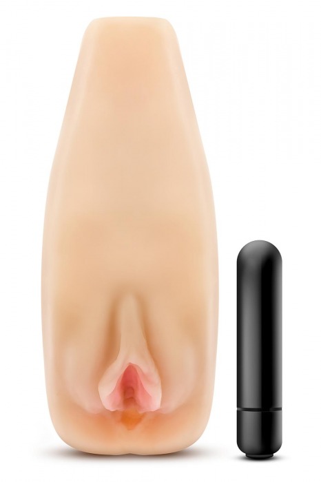 Мастурбатор-вагина с вибрацией Soft   Wet Natasha Realistic Beige Masturbator - Blush Novelties - в Мытищах купить с доставкой